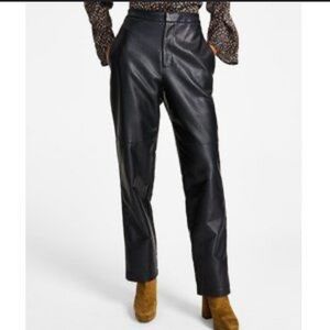 Leyden Black Leather Trousers
